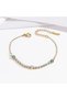Gold Blue Detailed Steel Zircon Stone Waterway Bracelet 21 cm Gift Bracelet - 2