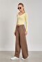 Women's Collar Buttoned Long Sleeve Bodysuit - Yellow - 5