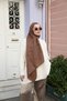 Jacquard Geometric Pattern Lumea Shawl - Brown