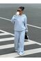 Gray Wideleg/Wide Leg Sweatshirt/Lower Pants of Tracksuit Set