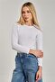 Women's crew neck long sleeve bodysuit - white - 4