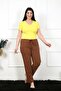 ملابس نوم نسائية من القطن مقاس كبير من Under Moda باللون البني - 3