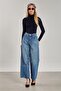 Women's Wide Leg Jeans - Light Blue - 3
