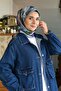 وشاح قطني ناعم TN2003 نمط الباتيك نيلي-أرجواني-02 - 5