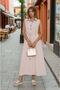 Women's Long Aerobin Dress – Shirt Collar , Sleeveless, Belt Pieces, Side Pocketed Summer Dress- 700-3762385
