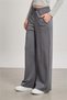 Women's elastic waist modal wide leg pants - anthracite - 4