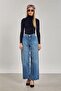 Women's Wide Leg Jeans - Light Blue - 2