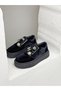 26K475 Stone-Detail Velvet 4cm Thick Sole Sneaker Sports Shoes for Women