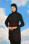 ملابس السباحة النسائية الحجاب الكامل الأسود - 3