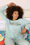 Women's Combed Cotton Long Sleeve Pajama Suit Water Green - 5