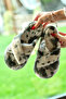 Women's Water Green Patterned Plush Cross House Slippers - 5