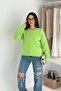 Green Knitwear Cardigan Gold Button Detailed Standard Size - 6
