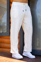 White Men's 3-Thread Baggy Ribbed Sweatpants - 7