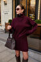 Burgundy Polo Collar Skirt Suit - 241053 - 4