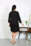 Women's Plus Size Combed Cotton Nightgown Home Dress Black - 5