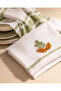 قطعتان من قماش التجفيف القطني المطرز من فلور - أبيض/أخضر - 2