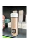 Stainless Steel Flask Thermos Water Bottle 350ml Vacuum Lid - Brown - 2
