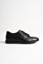 Daren Men's Black Genuine Leather Lace-Up Comfort Casual Shoes - 2