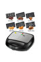 850W 6-in-1 Sandwich Maker, Multi-Function Toaster with Interchangeable Plates
