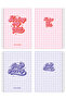 A4 Spiral School Notebook Set of 2 – Checkered, Soft Touch Cover - 7