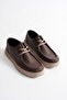 Oren Men's Brown Genuine Leather Lace-Up Casual Shoes