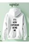 It’S Very Expensive Being Me Printed Cotton 3 Thread Oversize Sweatshirt - 2