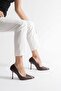 Marvella Women's Brown Leather Pointed Toe High Thin Heels Shoes Stiletto (9.5 cm) - 5