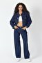 Women's Navy Blue Denim Jeans Suit Pants and Jacket