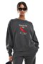 Women's Oversize Sweatshirt Be Hot Printed Smoked – Crew Neck, 3 Thread Ribbed - 5