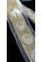 GOLD SILVERY PUL PAYET STRIP ON WHITE TULE - 7