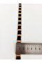 Black Grosgrain Gold Metal Chain Ribbon - 2
