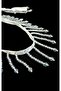 Transparent Beaded Fringe Ribbon on White Satin (5.5 cm)