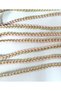 Pink Cotton Gold Corded Knitted Striped Ribbon - 8
