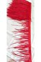 Ostrich Feather Strip Red (9 Cm) - 2