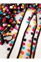 Black Edge Colorful Pompom Strip
