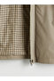 Özmarka New Season Beige Velvet Collar Men's Jacket - 8