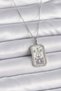 316L Steel Silver Color Libra Zodiac Sign Zircon Stone Women's Necklace -