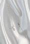 316L Steel Silver Color Zircon Stone Bow Detail Drop Necklace - - 3