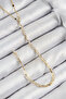 Brass Zircon Stone Model Gold Color Y Necklace -