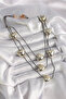 Brass Smoked Color Chain 3D Gold Color Heart Model Women's Necklace - - 2