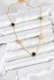 Gold Color Black and Baby Boy Clover Women's Necklace (316L Steel)