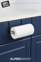Black Multi-Purpose Cabinet Door and under Shelf Paper Towel Rack |   Metal - 2