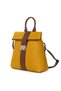 Manuel yellow genuine leather backpack