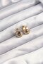 316L Steel Gold Color Zircon Stone Hoop Model Earrings - - 2