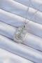 316L Steel Chain Silver Color Zircon Stone Framed Tarot Necklace -
