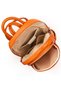 Enzo orange genuine leather backpack - 4