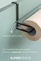 Black Multi-Purpose Cabinet Door and under Shelf Paper Towel Rack |   Metal - 6
