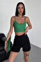 High Waist Flexible Stretch Fabric Crepe Shorts Offering Style and Comfort Together Black ()