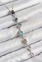 Brass Colored Zircon Stone Model Silver Color 7 Element Women's Y Necklace - - 2