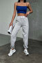 The Elegance of Comfort Style Gray Sweatpants with Elasticated Legs () - 7